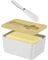 ZENO Butter Dish with Lid | Ceramic Butter Dish with Knife | Large 600ml Capacity | Double Silicone Seal & Airtight Lid | Keeps Butter Fresher for Longer | Fits All Types of Butter