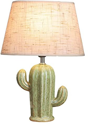 Lamp Lampe de Table de Table en céramique Lampe de Table Cactus Lampe décoratcactus décor Lampe de Bureau de Conception Simple pour Le Salon, Chambre bébé, étude, Bureau, Lampes d'entrée au