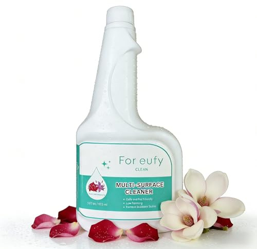 Multi-Oberflächen Bodenreinigungslösung, Verdünnungsverhältnis 1:200, 473ml Schaumarm Einfach Spülen, Kompatibel mit Eufy X10 Omni/X8/X9 Pro, Geeignet for Harte Böden