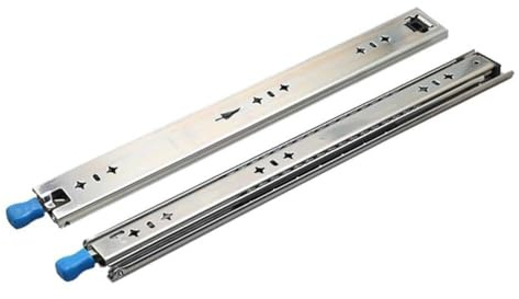 Helilyco Schubladenschienen mit abschließbarer Anti-Rutsch-Vorrichtung, 120 kg Kapazität, Q235 Karbonstahl, verzinkt, 45,7 cm - 61 cm