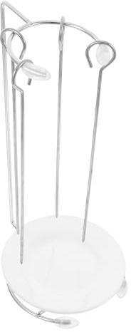 Uonlytech Support à Brochettes Suspendu en Acier Inoxydable avec Brochettes, Design Ergonomique et Facile à Ranger, pour Barbecue Entre Amis