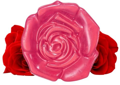 Pastillas de jabón 100 Gramos Limpiador Profundo Iluminador Y | Pastilla De Jabón Corporal Natural De Rosa Para El Cuidado De Manos, Rostro Y Cuerpo, Apto Para