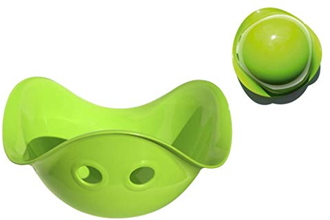 MOLUK 2843005 Bilibo grün, endlose Spiel-Möglichkeiten, Motorikspielzeug für Kinder ab 2 Jahren, Spielschale, innovatives Lernspielzeug