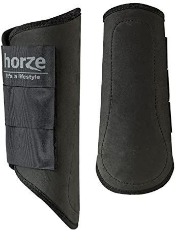 HORZE Soft Lined Brushing Boots - Black - S