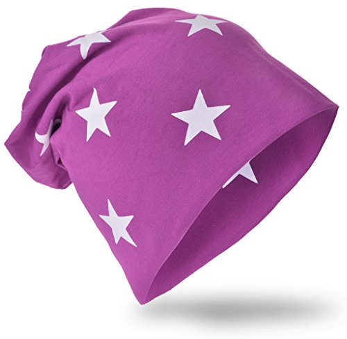 Miobo Jersey Slouch Beanie Long Mütze Unisex Stern Baumwolle Baby Kinder Damen Herren Klein Stern