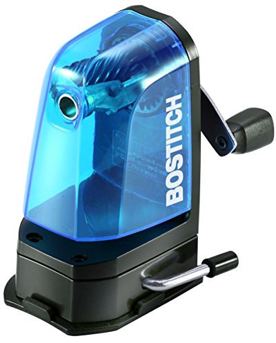 Bostitch Office Multi-Mount Manual Pencil Sharpener, Vacuum Mount or Screw Mount, Blue (MPS2-BLUE)