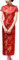 Laogudai Robe de Mariage Femme Longue Rouge Robe Rétro Manche Courte Qipao Traditionnelle Motif Dragon Phénix 44