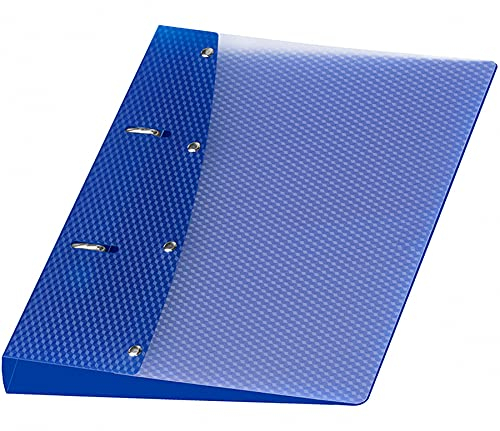 VELOFLEX 1151450 - Ringordner Diamond, Ringbuch, Ordner, DIN A5, 2-Ring-Mechanik, 20 mm, PP-Vollkunststoff, blau, 1 Stück