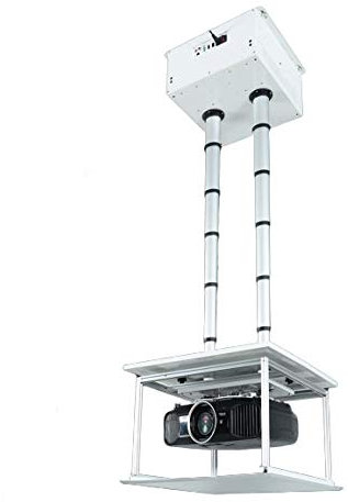 CGOLDENWALL Electric Projector Lift 100-300cm Projector Hanger Mount Accurate Positioning Projector Lift Ceiling Mount Bracket (Lifting Stroke: 150cm)