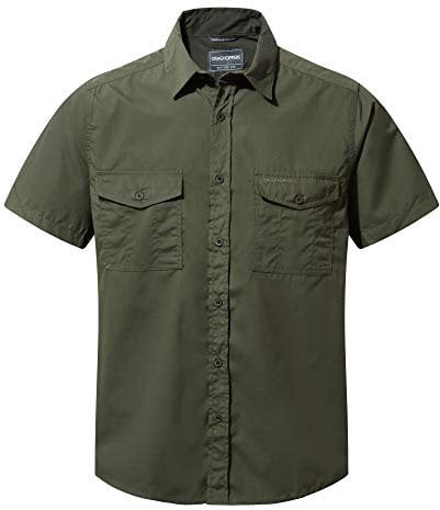 Craghoppers Mens Kiwi Short Sleeve Hiking Shirt, Cedar, XXL EU
