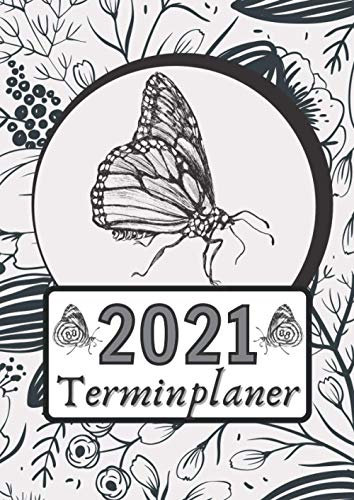 2021 Terminplaner: Großer Tageskalender, Planer und Terminkalender Din A4 mit Uhrzeiten | Kalender von Januar bis Dezember 2021