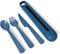 Hip Cutlery Set - Reusable Utensils with Portable Silicone Travel Case for Storage - Eatware for Lunchboxes, Picnics, Camping, & More - BPA Free & Recyclable - Includes Knife, Fork and Spoon - Space