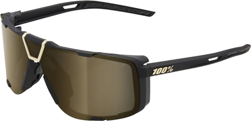 100% Unisex-Adult 466044 EASTCRAFT Sunglasses-Soft TACT Black-Gold Mirror Lenses, Schwarz, Einheitsgröße