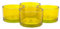 Creativery Lot de 4 petits photophores en verre jaune 51 x 33 mm