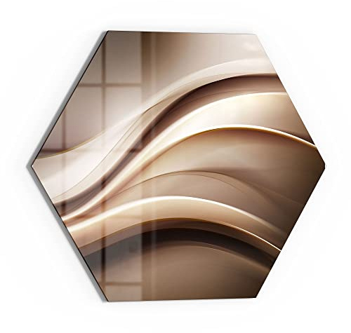 DEQORI Glas-Magnettafel | 55x47,6 cm groß | Motiv Edelmetallschwingung | Memo-Board aus Glas | Magnetboard inkl. Magnete, Stift & Tuch für Küche & Büro | Tafel magnetisch & beschreibbar