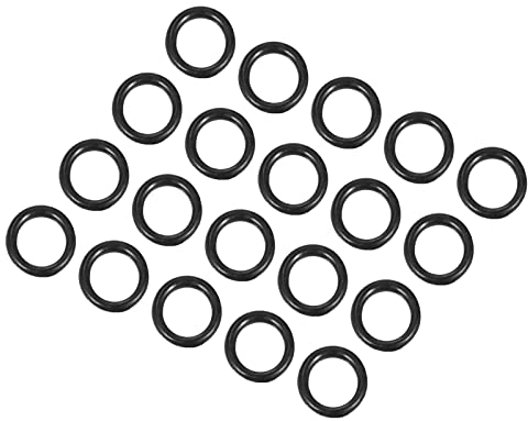 QUARKZMAN 6mm x 4mm x 1mm Nitrilo Goma Juntas Tóricas x 20uds Redondo Junta Arandela para Grifo Plomería Reparación Sellado Conexión [Negro]