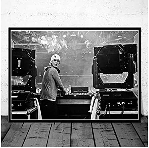 BOBSLA Avicii Musik Poster Wandbild Wohnzimmer 50x70cm Rahmenlos Leinwand Kunst