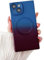 SobLn for Square iPhone 14 Tough Mobile Phone Covers Case Magnetic Gradient Color Work with MagSafe Silicone Slim Anti-Scratch Shockproof with Full Camera Lens Protection for Women Men (Blue Red)