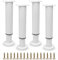 Pied De Lit Réglable En Métal - Liaison Pour Sommier, Armoire, Canapé - Très Résistant - Universel - 18-32Cm - Blanc - Lot De 4