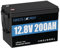 Oasesenergy Batterie Lithium LiFePO4 12V 200Ah Taille super Mini, BMS 100A Intégré,Basse température Coupure, 4000-15000 Cycles pour Camping-Car, Système Solaire, Bateaux, Hors-Réseau,Caravanes
