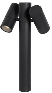 Qazqa duo - Lampe sur pied extérieur - 2 lumière - L 25 cm - Noir - Moderne - éclairage extérieur
