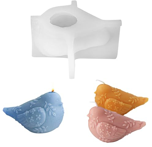 Nexoria Silikonform Vogel, Vogel Kerzenformen zum Gießen, Silikon Kerzen Gießformen, Silikon für Deko