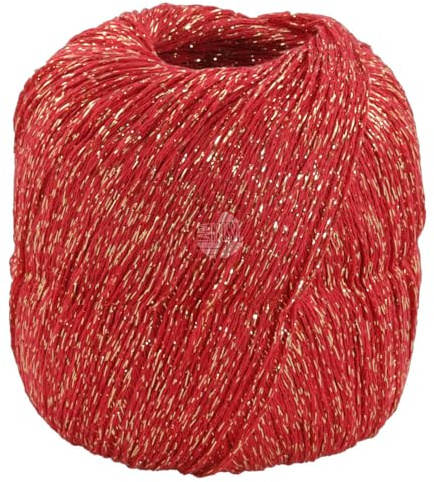 LANA GROSSA Brillino | Beilaufgarn mit farbigem Lurexfaden | Handstrickgarn aus 83% Viskose & 17% metallische Faser | 25g Wolle zum Stricken & Häkeln | 200m Garn FB 40