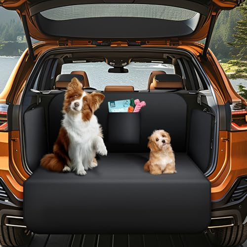 AiQInu Kofferraumschutz Hund mit Seiten und Ladekantenschutz, Universal Hundedecke Auto Kofferraum Schutzmatte Hunde, Wasserdicht, rutschfest, Kratzfest, Kofferraumdecke für Auto, Kombi, Van & SUV