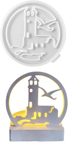 Silikonform Kerzenhalter Silikonformen Gießformen Kerzen Formen Silikon Gießformen Gießform Kerzenhalter Silikonform Weihnachten Kerzenformen zum Gießen (Leuchtturm)