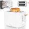 Zeegma Tostee Tostapane 820W, 2 Fette, Funzioni Scongelamento e Riscaldamento, Regolazione Tempo di Cottura, Vassoio per Briciole, Design in Acciaio Inox, Slot Ampio 3,8 cm (Bianco, TOSTEE)
