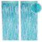 PHENO FLAGS 2 Stück Hellblauer Lametta Vorhang, 1x2,5m - Glitzernde Silvester-Deko im Funkelnden Metallic-Look, Lametta Girlande für Ihre Party