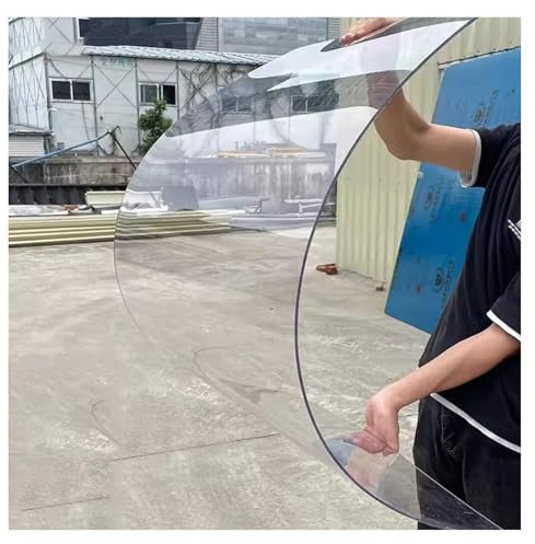 Feuille de plastique acrylique transparent de 5 mm d'épaisseur - Panneau de toiture en polycarbonate léger incassable et transparent pour serre extérieure (0,6 x 5 m)