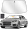 ZATOOTO Parasol para Audi A3 2021-2024, Parasol Coche Delantero Plegable, Grueso y Reflectante de Poliéster Bloquea los Rayos UV y Mantiene el Coche Más Fresco