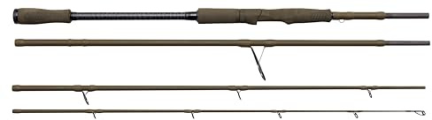 Savage Gear SG4 Medium Spiel TR Travel Angelrute - Schnelle Raubfischrute für Süß- und Salzwasser - Ideal für Barsch, Hecht, Zander & Multi-Spezies - Perfekt für Weichköder 2.43M 12-45G