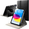 JETech Drehbare Hülle für iPad (A16) 11./10. Generation (2025/2022) mit Stifthalter, 360 Grad Drehbare PU Leder Folio Schutzhülle (Schwarz)