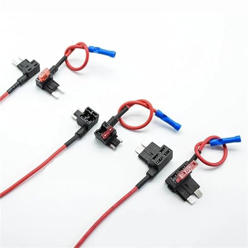 12V SMALL MEDIUM Car Fuse Add-a-circuit TAP Adapter ATM APM Blade Auto Fuse Holder 1Pcs(Silver)