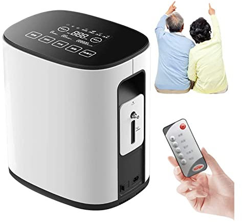 Generador de Concentrador de Oxígeno, Máquina de Oxígeno Portátil Ajustable de 1-7 L/min,Máquina de Oxígeno de Alta Pureza al 93 ± 3%,Concentrador de Oxígeno con Gran Capacidad Actualizada.,ZY1RO