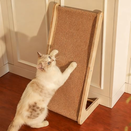 Yolispa Kratzbrett Katze, Kratzbaum Zubehör Sisal-Katzenkratzrampe, L-förmiger Sisal Kratzsäule Katzenkratzpad für Hauskatzen, Wandmöbelschutz katzenkratzbretter für Sofaschutz