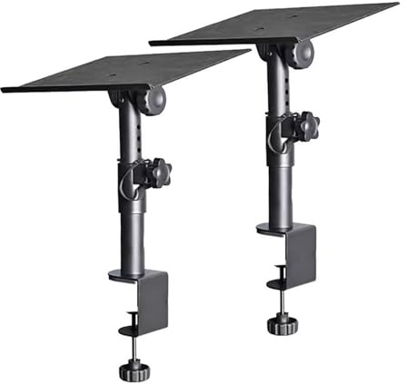 Speaker Stand Enlarged Metal Desk Clamp Bracket Speaker Desktop Fixed Audio Lift HIFI Surround Monitor Speakers