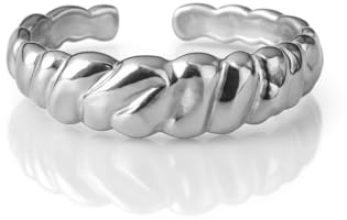 Ring Damen aus Edelstahl, verstellbar, wasserbeständig, langlebig, eleganter minimalistischer Schmuck, erhältlich in Gold und Silber, Geschenk für Frauen, Geschenkbox inklusive, modern und zeitlos