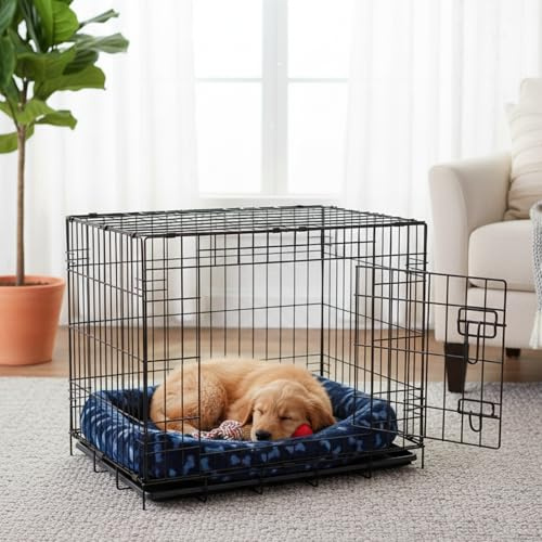 Portable Metal Pet Cage for Puppies & Cats – Durable Dog & Cat Training Crate with Secure Latch, Travel Carrier, Single-Door Design – Available 24–48 Inch