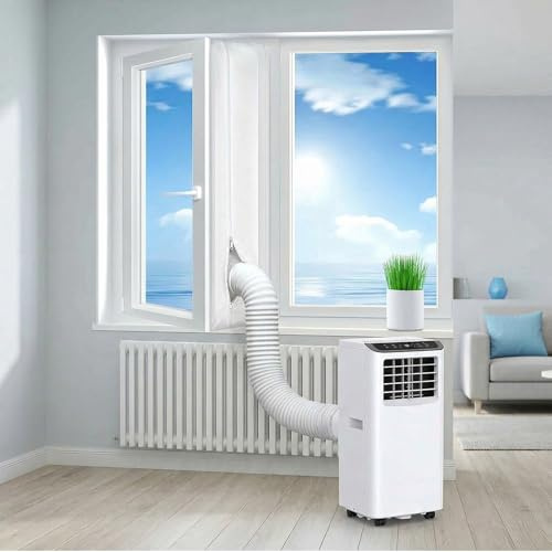 400CM Kit Joint de Fenêtre Climatisation Mobile, Accessoire Climatiseur Portatif Fonctionne avec Les Unités De Climatisation et Sèche-Linge, Facile à Installer