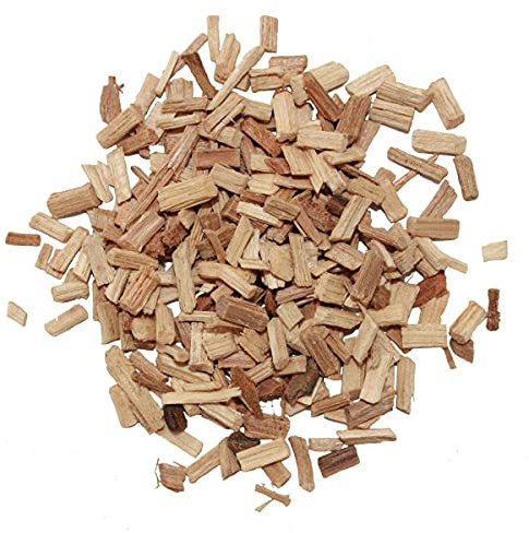 SANTOS Hickory Räucherholz Smoking Chips, 1 kg - Premium Hickory Holz für aromatisches Grillen & Räuchern - Feine Körnung, 2 mm
