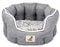 allpetsolutions Alfie Range Dog Bed - Warm, Fleece-Lined Machine Washable with Raised Rim - Calming Pet Sofa & Home Lounger with Extra Soft Reversible, Removable Pillow Cushion - Large, Grey