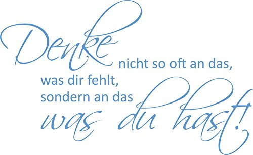 GRAZDesign Wandtattoo Sprüche Motivation für Betrieb, Büro, Wohnzimmer, Sport Wandaufkleber - 49x30cm / 056 lichtblau