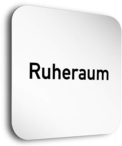 Türschilder24 Aluminium- Türschilder der Extraklasse! • Ruheraum • Größe: 150 x 150mm • mit exklusiven Schwebeeffekt • oberflächenveredelt