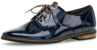 Gabor Damen Schnürhalbschuhe, Frauen Businessschuh,Comfort-Mehrweite, Ladies feminin Women's Women Woman Business,Nightblue/Sattel,37.5 EU / 4.5 UK