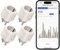 Nooie WiFi Smart Steckdose, Zeitpläne und Timer, kompatibel mit Google Home Amazon Alexa, App Control, kein Hub erforderlich, 2,4 GHz