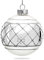 Sikora Highlights 4er Set ausgefallene Christbaumkugeln aus Glas Silber, Farbe/Modell:Modell Wien Silber, Höhe in cm:8 cm