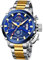 MEGALITH Herrenuhr Chronographen Armbanduhr Herren Edelstahl Großes Ziffernblatt Herren Uhr Analog Wasserdicht Leuchtend Kalender